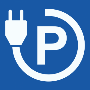 Pixeltegel met pictogram oplaadpunt “P”