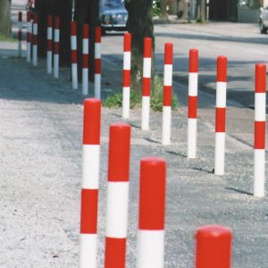 Afzetpaal 60mm Ø, betonneren, thermisch verzinkt reflecterend