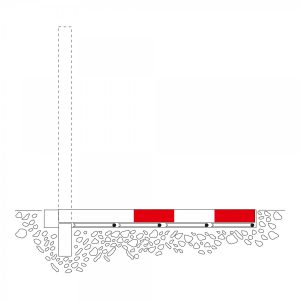 Klappaal, 70x70mm thermisch verzinkt met sluitcilinder + 2 sleutels.