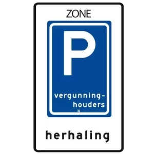 RVV Verkeersbord – model E09zbh klasse III