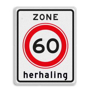 RVV Verkeersbord – model A01-60zbh klasse III