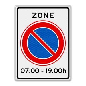 RVV Verkeersbord – model E01zbt klasse III