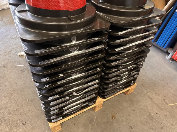 Verkeerskegel 750 mm zwart recycle