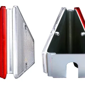 Vangrail reflector rood/wit trapezium