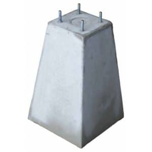 Betonpoer  15X15X35 cm + 4X Draadeind M10