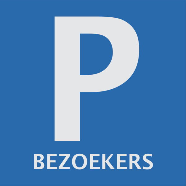 P met Bezoekers pixeltegel print tegel