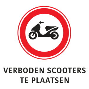 Pixeltegel met pictogram verboden scooters te plaatsen