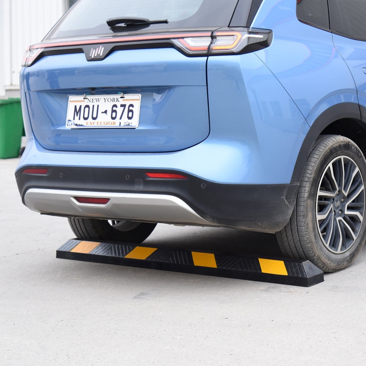 Zware Rubber Parkeerstoeprand met Reflectie - Afbeelding 6