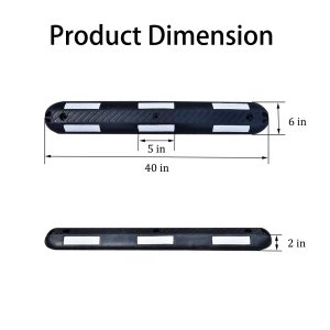 Fietspadafscheider Zwart/Wit (set 2 stuks)