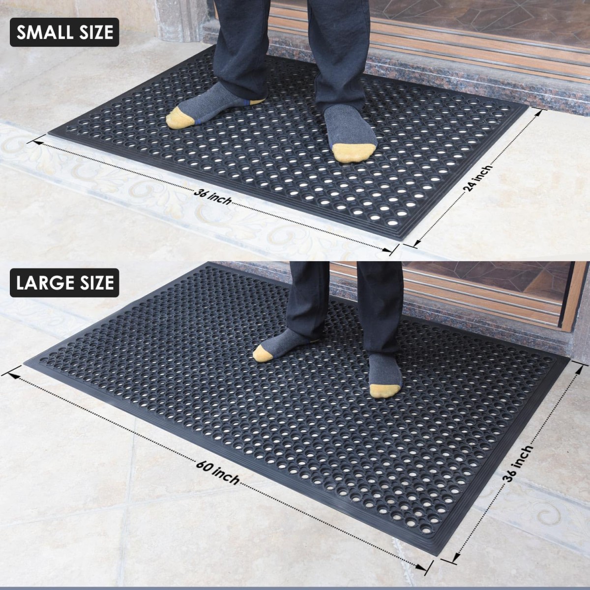 Rubberen Antislip Mat met Gaten voor Deurkeuken Badkamer Bar Buiten - Afbeelding 9