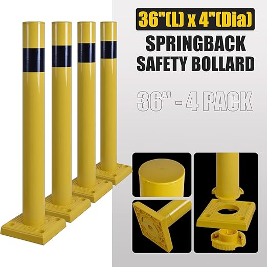 flexibele afzetpaal – terugverend en aanrijdbestendig - pak 4 stuks - Afbeelding 3