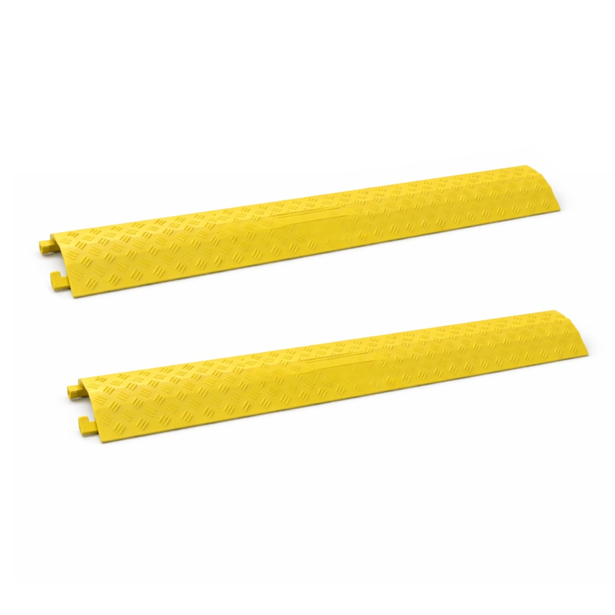 Set van 2 kabelbruggen zwart/geel