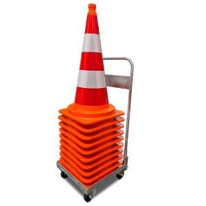 Verkeerskegelkar voor CROW-kegels